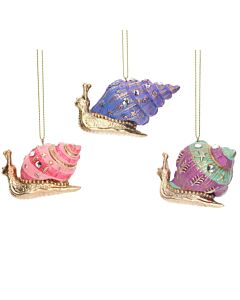 Gisela Graham Pastel/Gold Sea Urchin Decoration